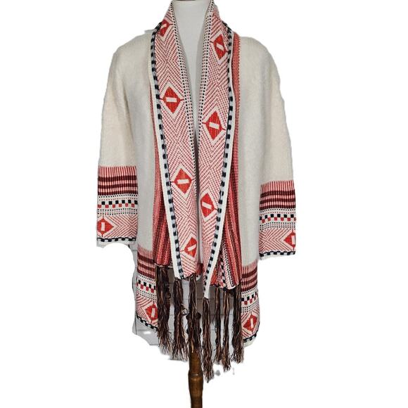 Max Sport Eyelash Fringe Open Cardigan Sweater - Picture 2 of 7